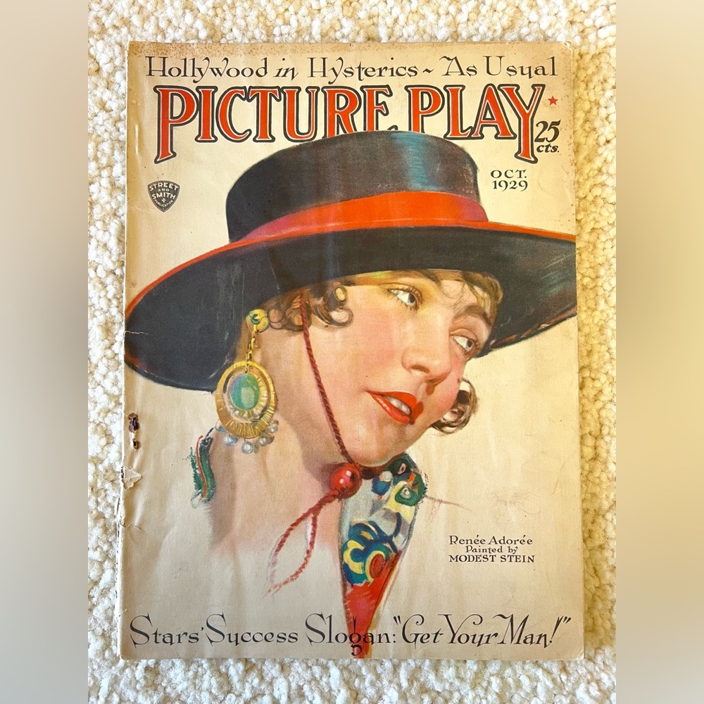 1929 Picture Play Magazine October Renée Adorée Hollywood Rare Collectible